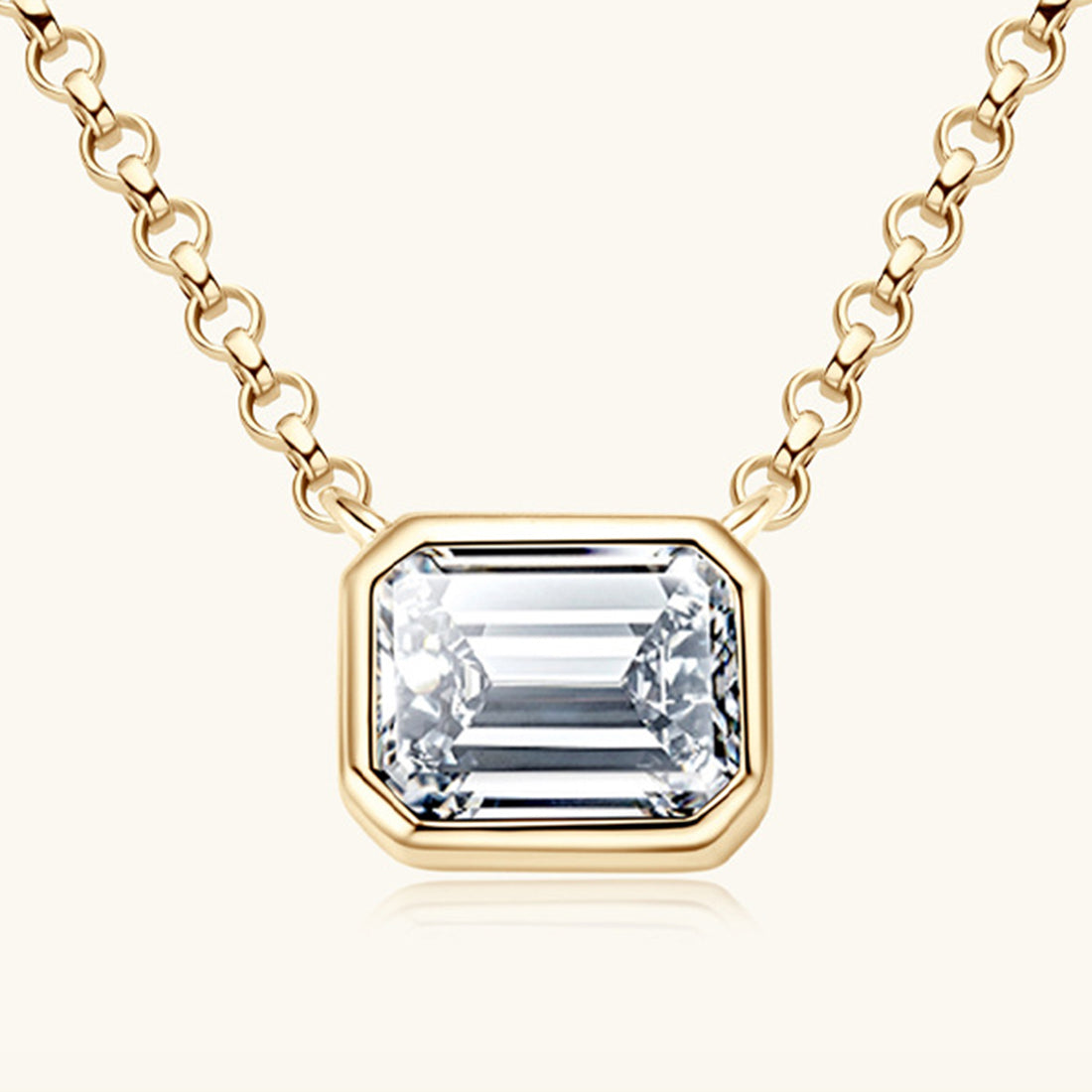 1 Carat Moissanite 925 Sterling Silver Pendant Necklace - Pahabu - Women's Clothing & Shop