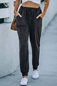 Leopard Print Joggers with Pockets - Pahabu - Women's Clothing & Shop