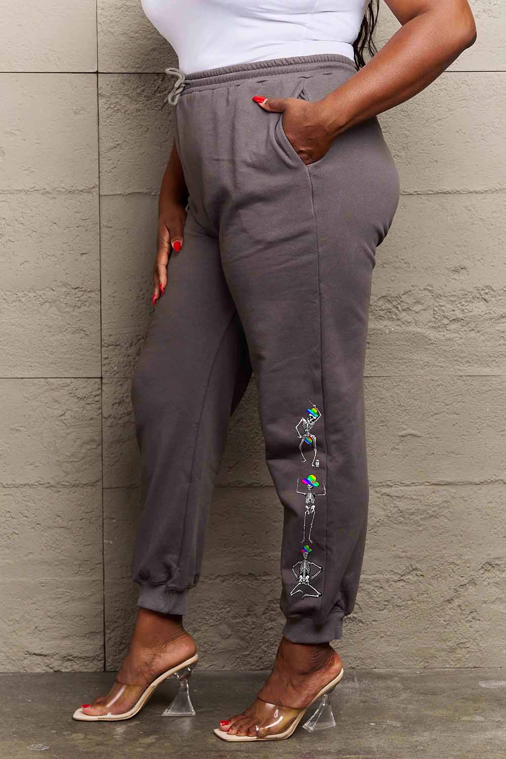 Simply Love Full Size SKELETON Graphic Sweatpants - Pahabu - Women's Clothing & Shop