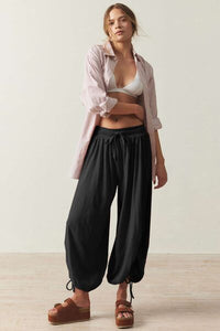 Drawstring Ruched Pants - Pahabu - Women's Clothing & Shop