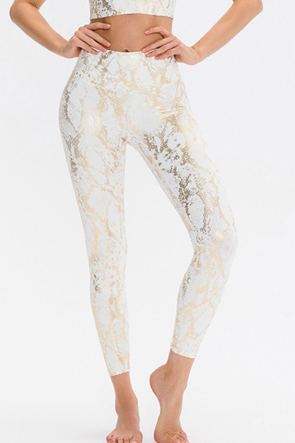Animal Print Slim Fit Wide Waistband Long Sports Pants - Pahabu - Women's Clothing & Shop
