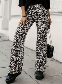 Full Size Animal Print Elastic Waist Pants - Pahabu - Women's Clothing & Shop