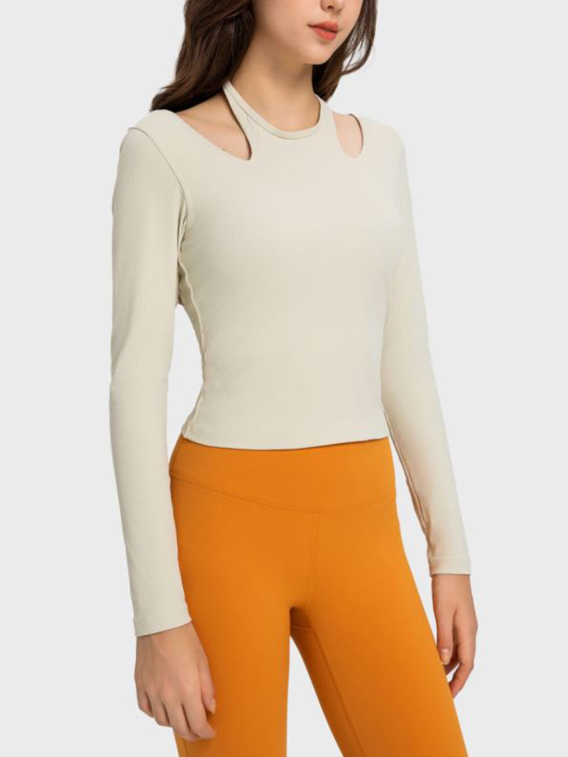 Millennia Halter Neck Long Sleeve Sporty Top - Pahabu - Women's Clothing & Shop