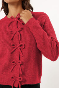 Tied Long Sleeve Cardigan - Pahabu - Women's Clothing & Shop