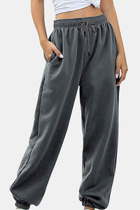 Elastic Waist Joggers with Pockets - Pahabu - Women's Clothing & Shop