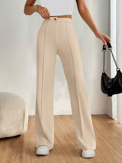 High Waist Wide Leg Pants - Pahabu - Women's Clothing & Shop