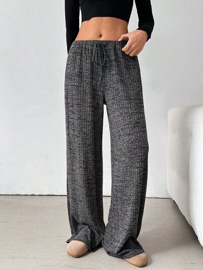 Tied Striped Wide Leg Pants - Pahabu - Women's Clothing & Shop