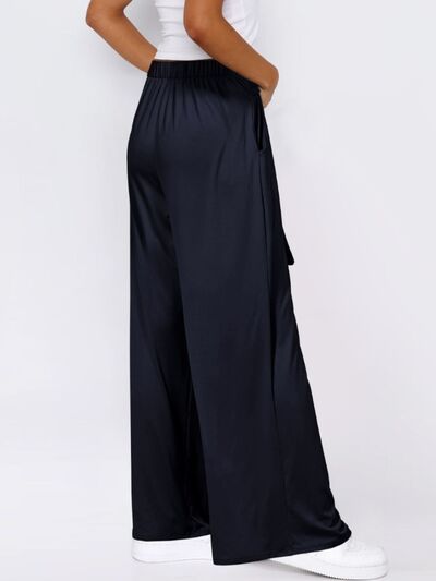 Tied Wide Leg Pants with Pockets - Pahabu - Women's Clothing & Shop