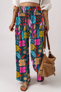 Printed High Waist Wide Leg Pants - Pahabu - Women's Clothing & Shop