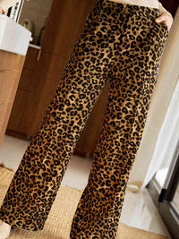 Leopard Wide Leg Pants - Pahabu - Women's Clothing & Shop