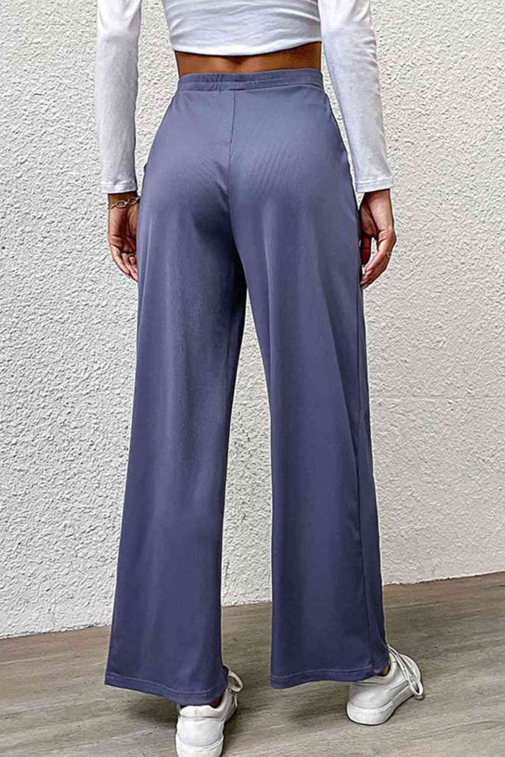 Perfee Pleated Detail Wide-Leg Pants with Pockets - Pahabu - Women's Clothing & Shop