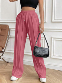Drawstring Elastic Waist Pants with Pockets - Pahabu - Women's Clothing & Shop