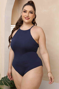 Plus Size Halter Neck Spaghetti Strap Bodysuit - Pahabu - Women's Clothing & Shop