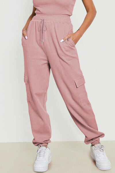 Drawstring Joggers with Pockets - Pahabu - Women's Clothing & Shop