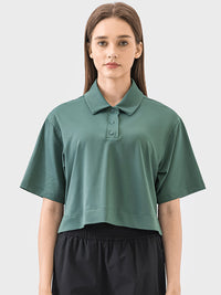 Millennia Half Button Short Sleeve Active T-Shirt - Pahabu - Women's Clothing & Shop