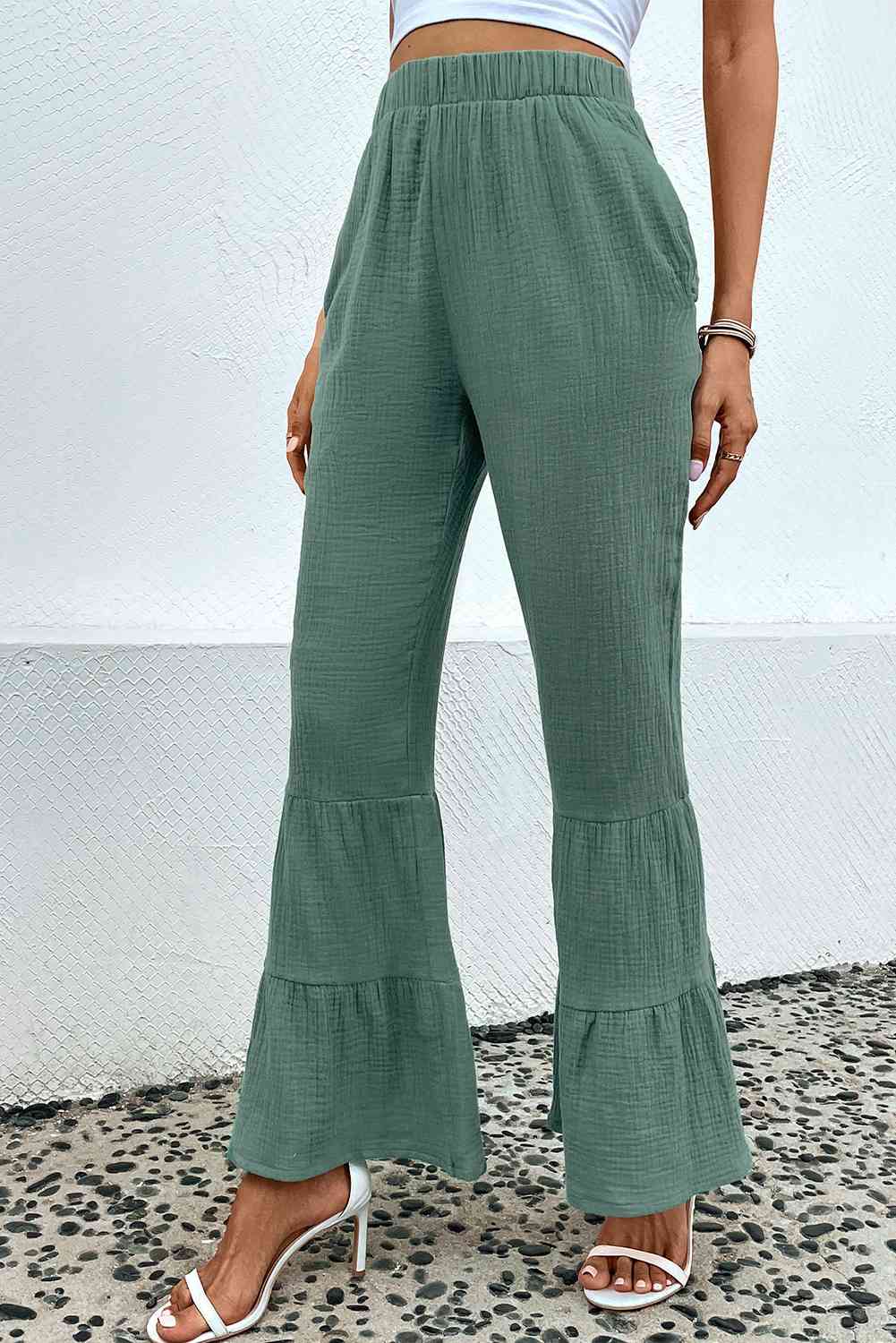 Long Flare Pants with Pocket - Pahabu - Women's Clothing & Shop