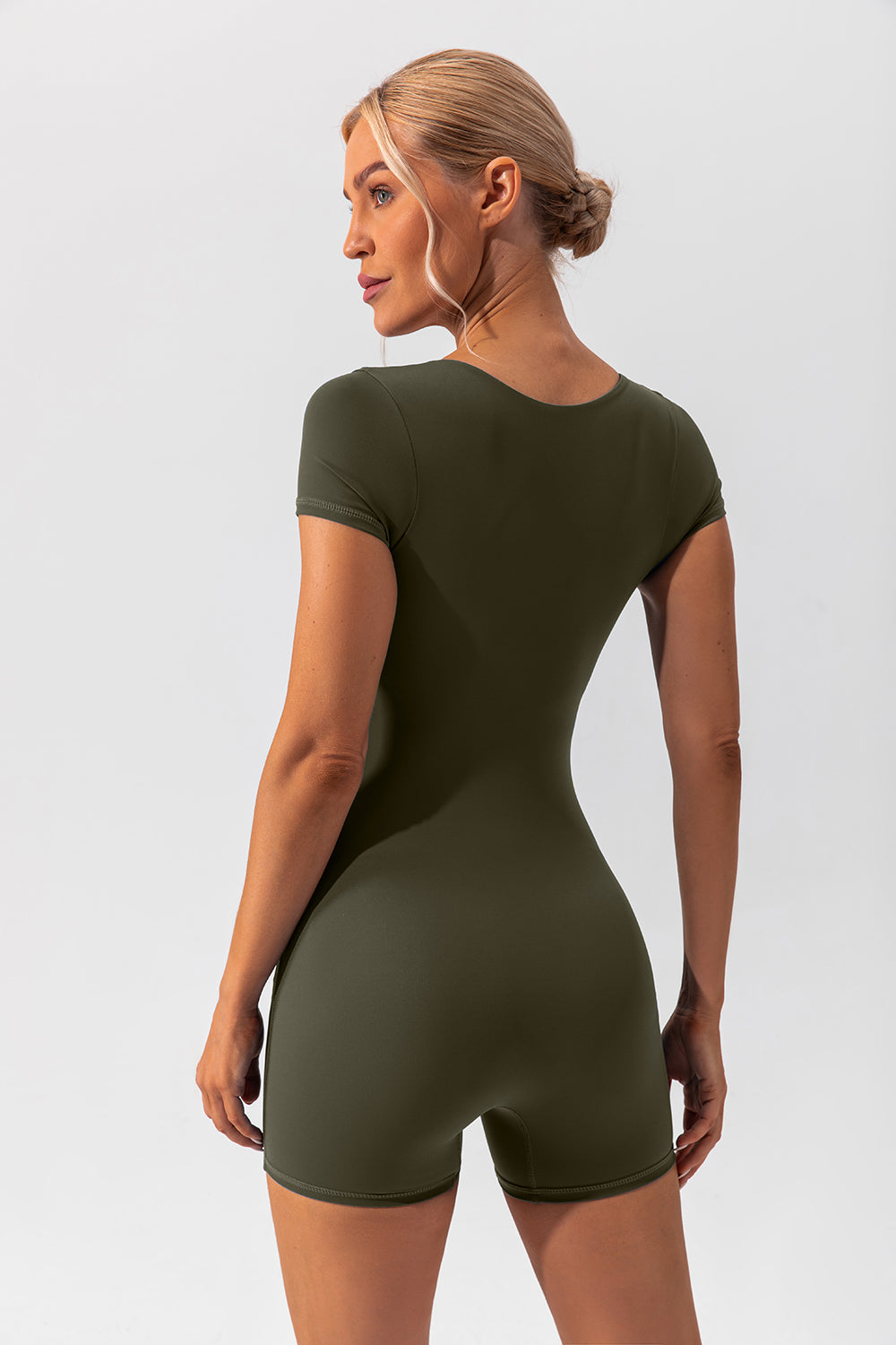 Square Neck Cap Sleeve Active Romper - Pahabu - Women's Clothing & Shop