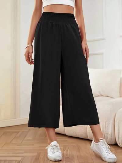 Elastic Waist Wide Leg Pants - Pahabu - Women's Clothing & Shop