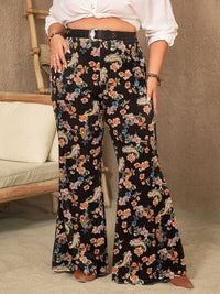 Plus Size Wide Leg Printed Pants - Pahabu - Women's Clothing & Shop