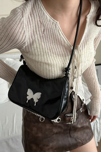 Butterfly PU Leather Knotted Strap Shoulder Bag - Pahabu - Women's Clothing & Shop