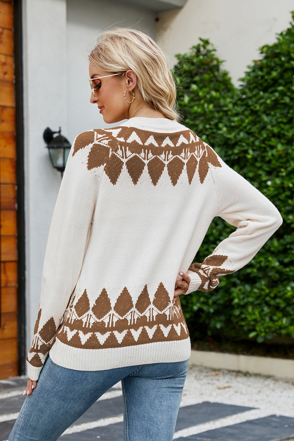 Round Neck Long Sleeve Sweater - Pahabu - Women's Clothing & Shop