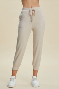 Basic Bae Full Size Air Scuba Drawstring High Waist Cropped Pants - Pahabu - Women's Clothing & Shop