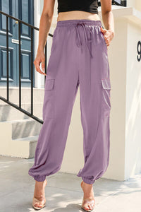 Long Tie Waist Pocketed Pants - Pahabu - Women's Clothing & Shop