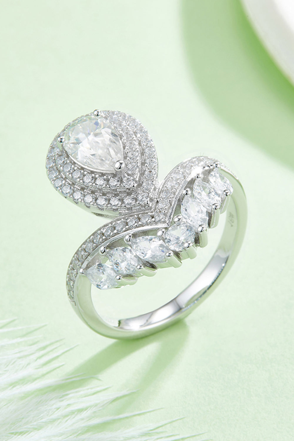 1 Carat Moissanite 925 Sterling Silver Crown Ring - Pahabu - Women's Clothing & Shop
