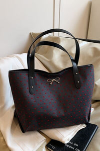 Polyester Bow Polka Dot Tote Bag - Pahabu - Women's Clothing & Shop