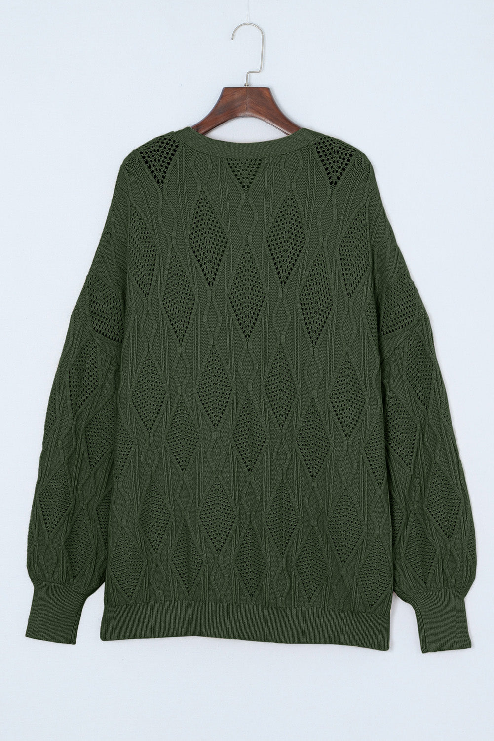 Plus Size Cable-Knit Button Up Sweater - Pahabu - Women's Clothing & Shop