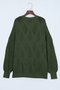 Plus Size Cable-Knit Button Up Sweater - Pahabu - Women's Clothing & Shop