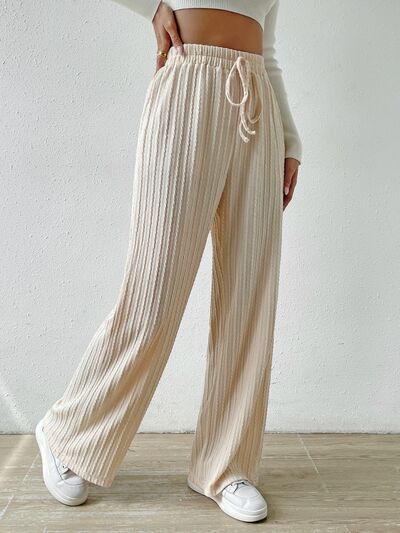 Honey Drawstring Wide Leg Pants - Pahabu - Women's Clothing & Shop