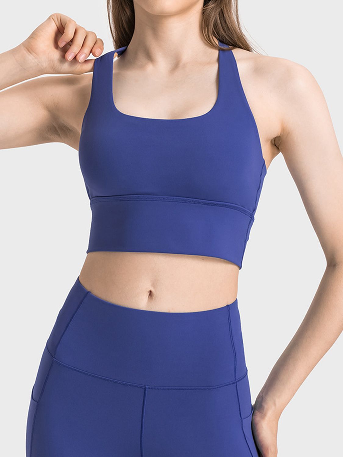 Millennia Scoop Neck Crisscross Straps Sports Bra - Pahabu - Women's Clothing & Shop