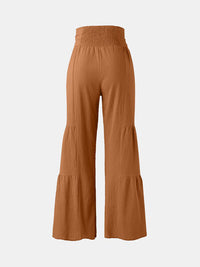 Tied Ruched Wide Leg Pants - Pahabu - Women's Clothing & Shop