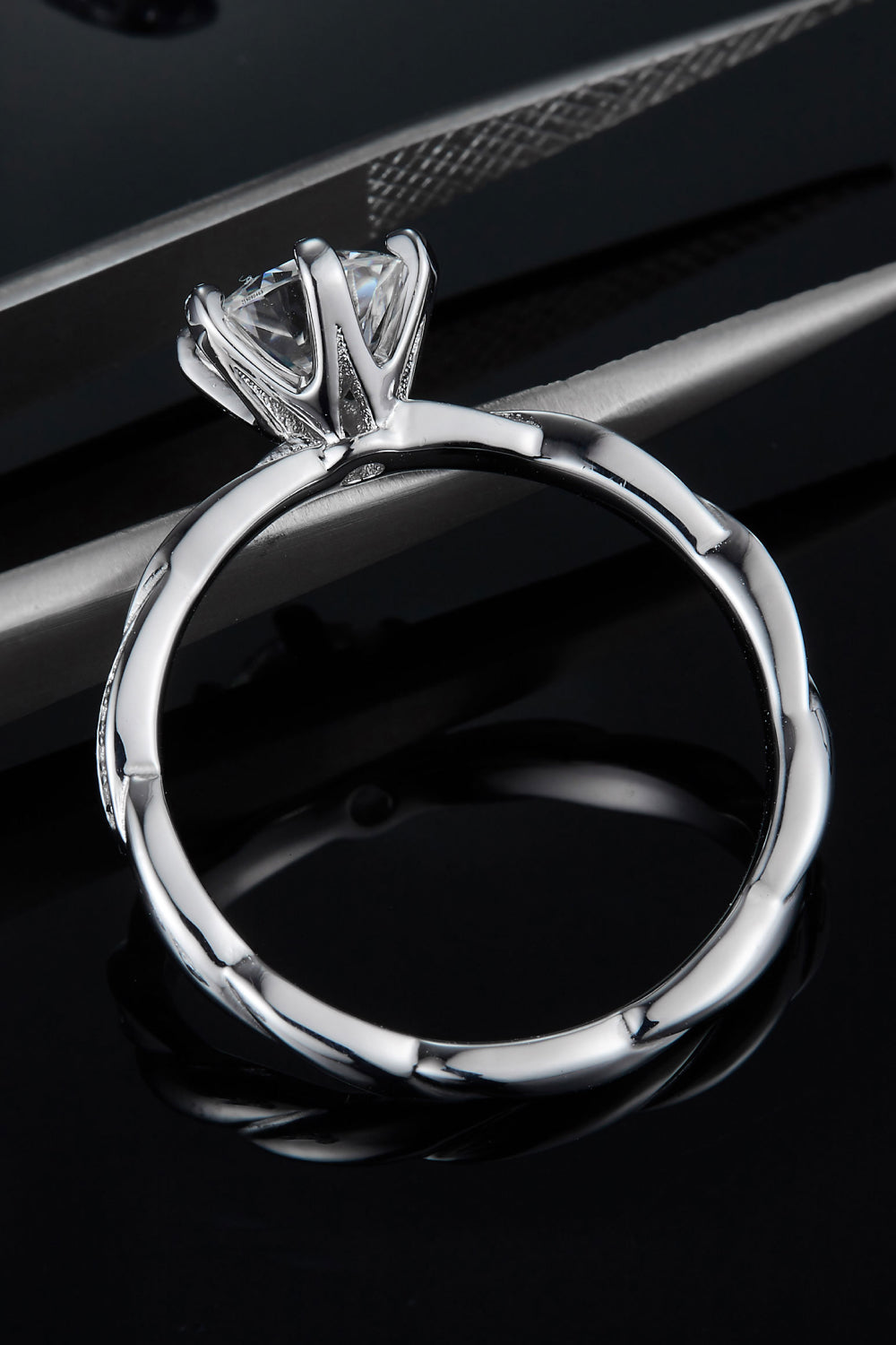 1 Carat Moissanite 925 Sterling Silver Ring - Pahabu - Women's Clothing & Shop