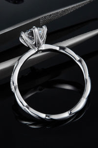 1 Carat Moissanite 925 Sterling Silver Ring - Pahabu - Women's Clothing & Shop