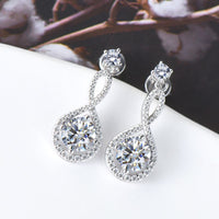 1 Carat Moissanite 925 Sterling Silver Earrings - Pahabu - Women's Clothing & Shop