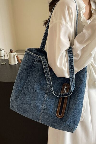 Medium Denim Tote Bag - Pahabu - Women's Clothing & Shop