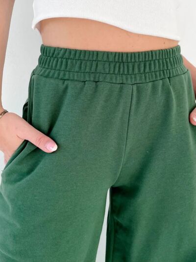 Elastic Waist Wide Leg Pants - Pahabu - Women's Clothing & Shop