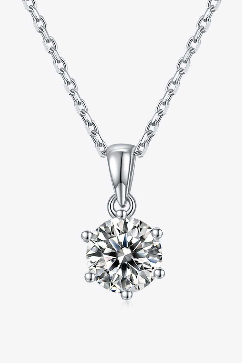 1 Carat Moissanite 925 Sterling Silver Necklace - Pahabu - Women's Clothing & Shop