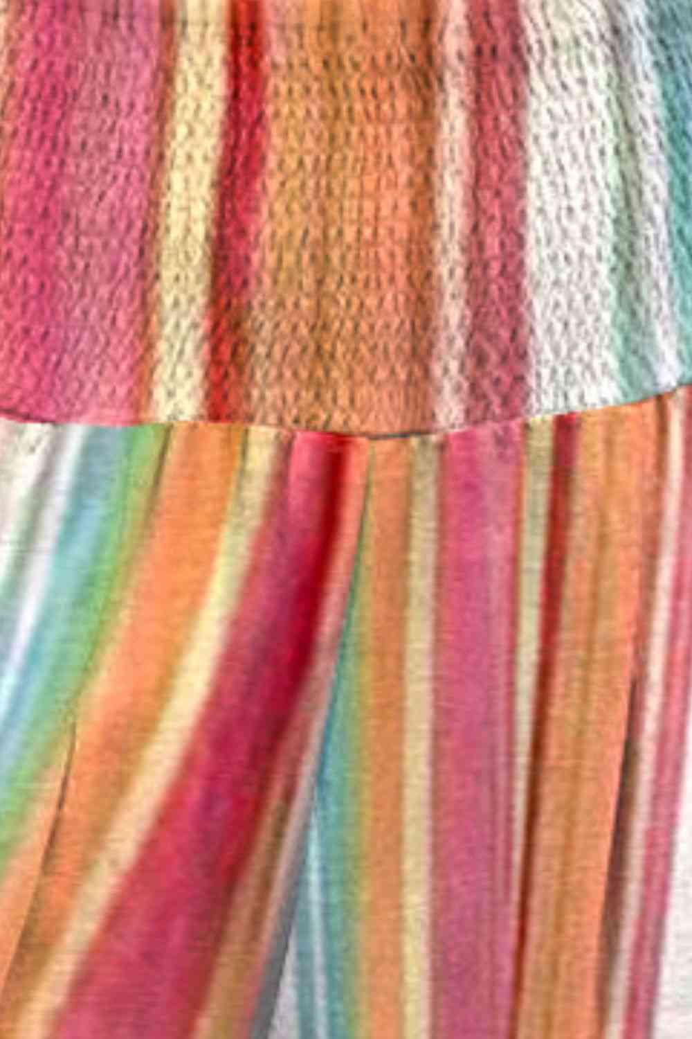 Striped Smocked Waist Pants with Pockets - Pahabu - Women's Clothing & Shop