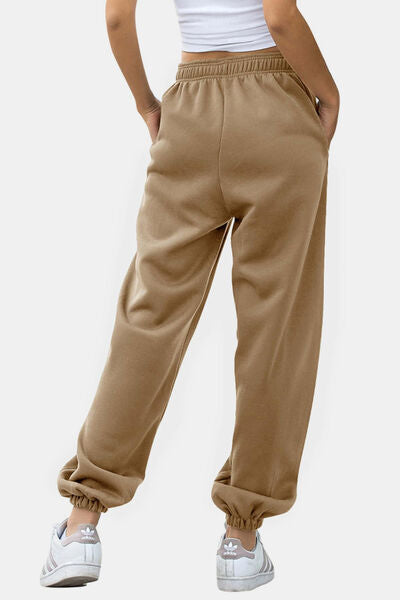 Elastic Waist Joggers with Pockets - Pahabu - Women's Clothing & Shop