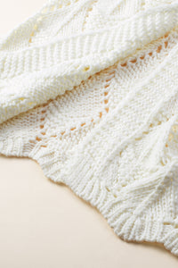 Openwork Open Front Long Sleeve Cardigan - Pahabu - Women's Clothing & Shop