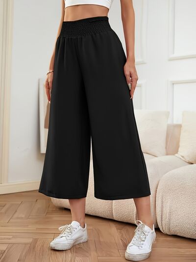 Elastic Waist Wide Leg Pants - Pahabu - Women's Clothing & Shop