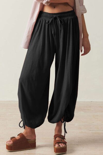 Drawstring Ruched Pants - Pahabu - Women's Clothing & Shop