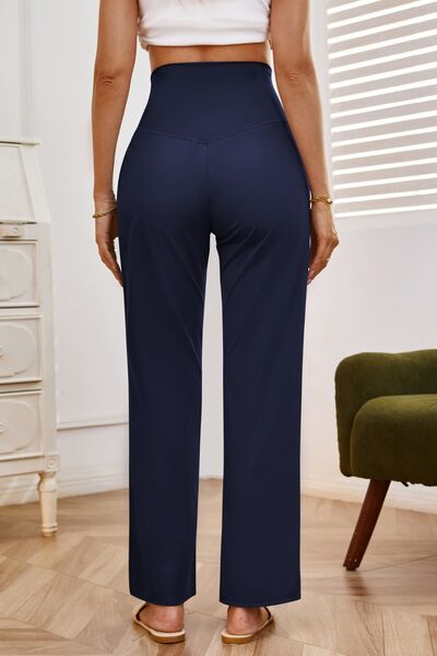 High Waist Wide Leg Pants with Pockets - Pahabu - Women's Clothing & Shop