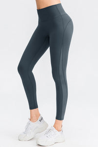 Wide Waistband Slim Fit Long Sports Pants - Pahabu - Women's Clothing & Shop