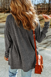 Long Sleeve Dropped Shoulder Cardigan with Pocket - Pahabu - Women's Clothing & Shop