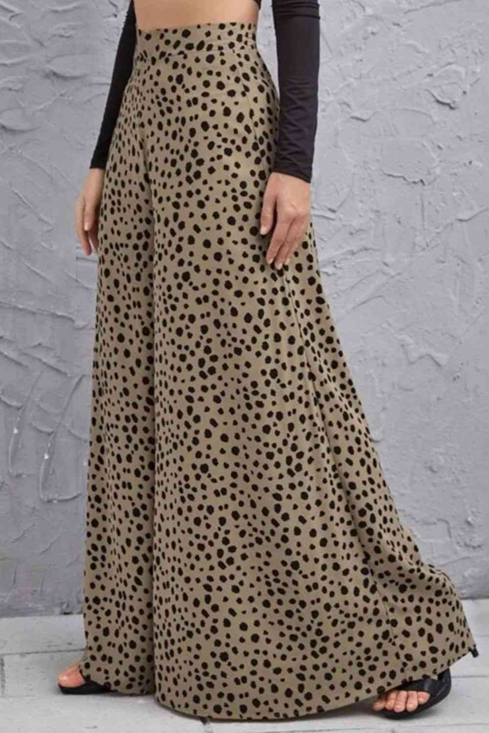 Animal Print High-Rise Culottes - Pahabu - Women's Clothing & Shop