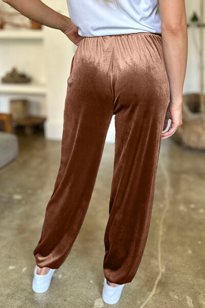 FAM-FAM Pocketed Elastic Waist Joggers - Pahabu - Women's Clothing & Shop